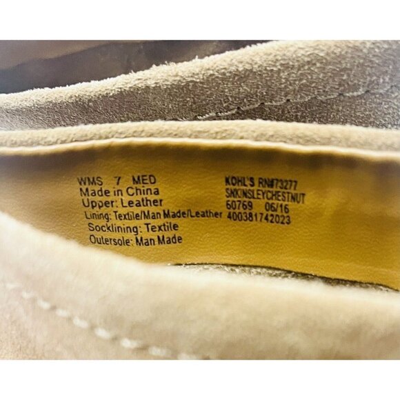 Sonoma Women’s Genuine Suede Brown Ankle Boots Size 7 Chestnut SNKINSLEY Leather - Picture 7 of 8